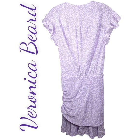 VERONICA BEARD Marla 100% Silk Mini Dress in Lilac Baby Floral, Size 0 - Picture 5 of 11